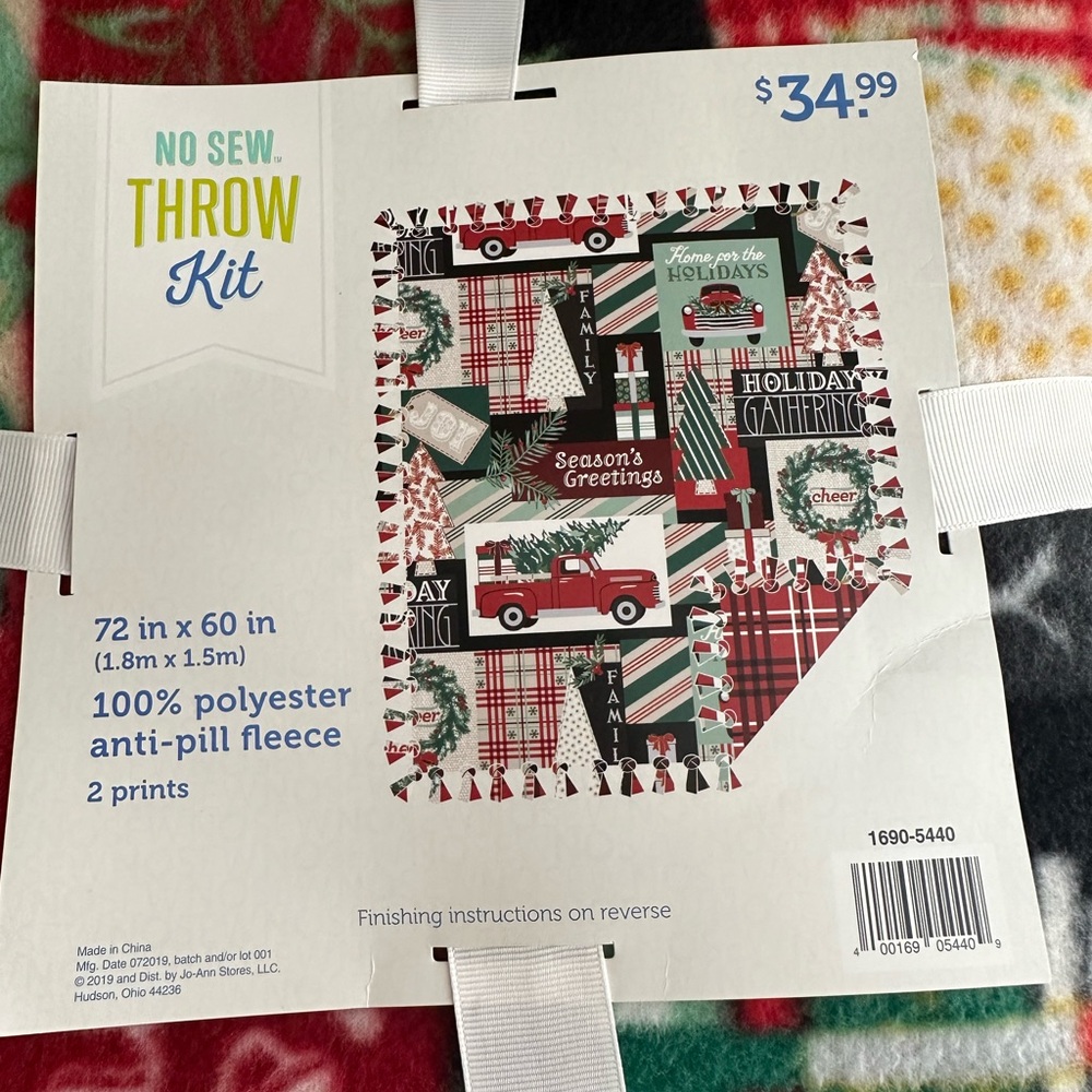 No sew Throw kit